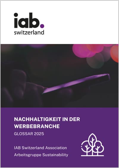 IAB Switzerland Glossar Nachhaltigkeit Cover
